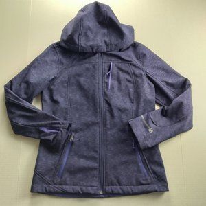 FREE COUNTRY Womens Full Zip Hooded Jacket Size Small Purple Zippered Pockets